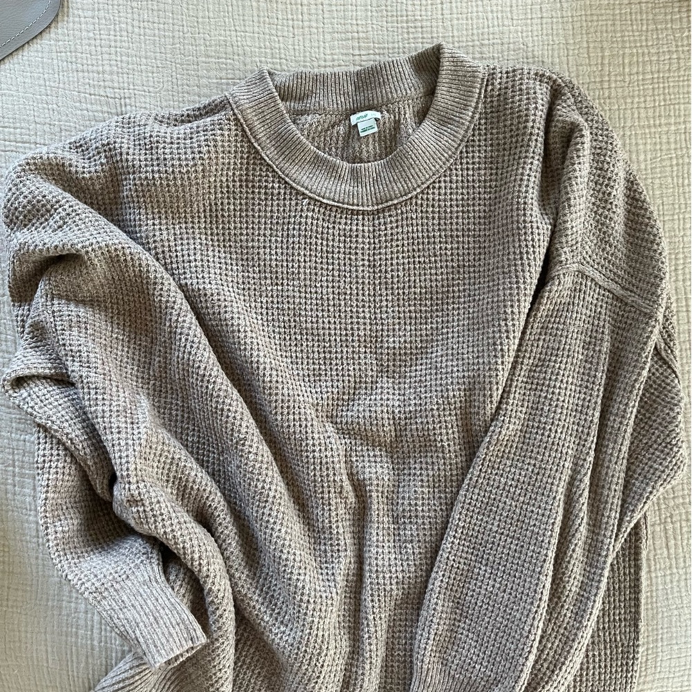 AERIE waffle textured sweater